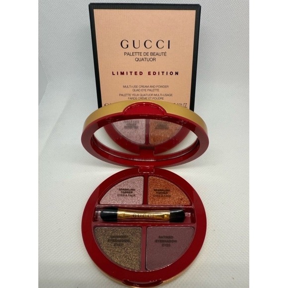 GUCCI Multi-Use Cream & Powder Quad Eye Palette Limited Edition 04 Festive Glow - Picture 2 of 4